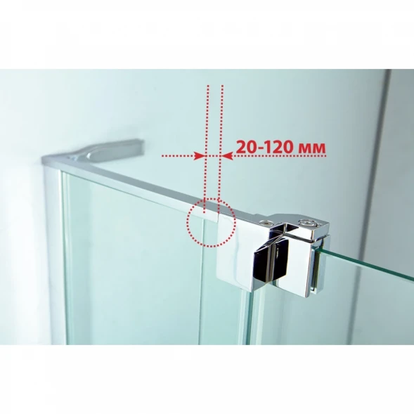 Душевой уголок 90-100x80-90 см Cezares SLIDER-AH-2-80/90-90/100-C-Cr прозрачное
