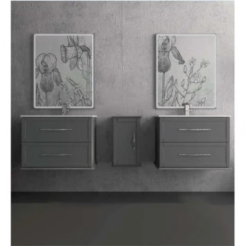 Зеркало Cezares Tiffany 45083 58,6x90 см, с LED-подсветкой, антизапотеванием, Grigio Nuvola