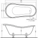 Ванна из литьевого мрамора Tiffany World TW176bi/br 176x80 см, отдельностоящая, белый