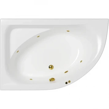 Акриловая ванна Whitecross Aquarella 0108.170110.100.SOFT.GL 170x110 см L, с гидромассажем, угловая, белый