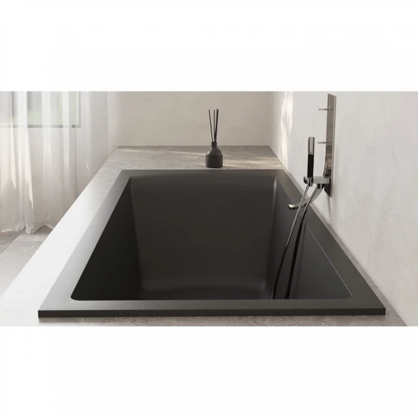 Ванна из литьевого мрамора Salini S-Sense Cascata Kit 10453MF 180x80 см, покраска по RAL матовый полностью