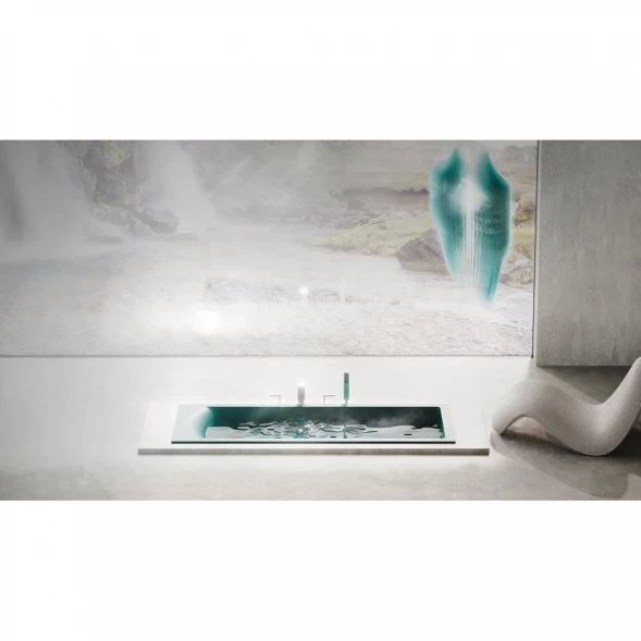 Ванна из литьевого мрамора Salini S-Sense Cascata Kit 10453MF 180x80 см, покраска по RAL матовый полностью