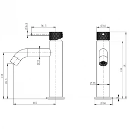 Смеситель для раковины Wonzon & Woghand WW-H1061-MW белый матовый