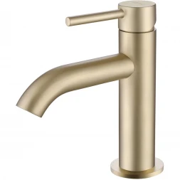 Смеситель для раковины Abber Wasser Kreis AF8110G Золото матовый