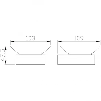 Мыльница Wonzon &amp; Woghand Lotte WW-8322-BG настенная, золотой матовый