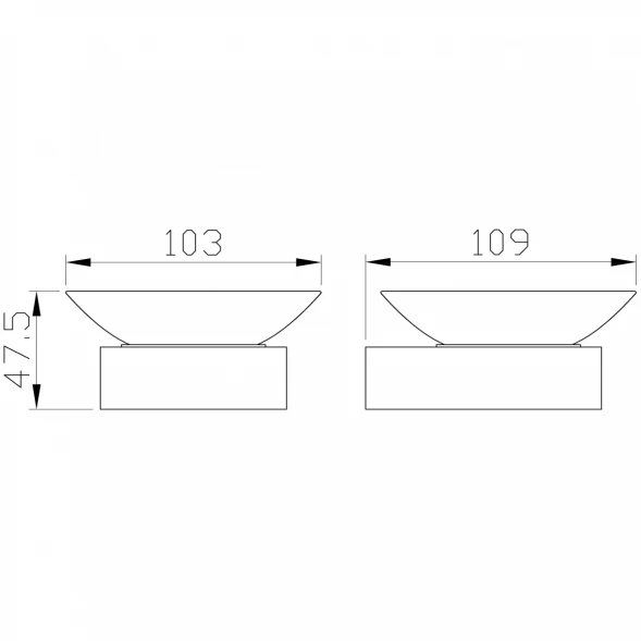 Мыльница Wonzon &amp; Woghand Lotte WW-8322-BG настенная, золотой матовый