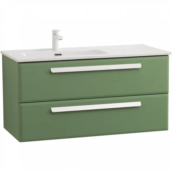Тумба под раковину Cezares Eco ECO-CER-N-1000-2C-SO-PS-P-L 100 см L, подвесная, фисташковый матовый