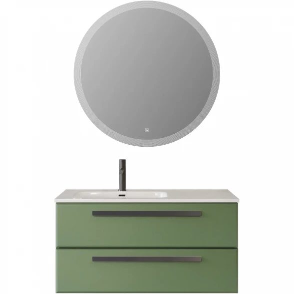 Тумба под раковину Cezares Eco ECO-CER-N-1000-2C-SO-PS-P-L 100 см L, подвесная, фисташковый матовый