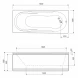 Акриловая ванна 180x80 см Cezares Modena MODENA-180-80-42