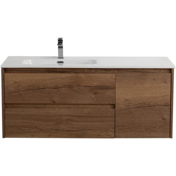 Тумба под раковину BelBagno Kraft KRAFT-1200-2C-1A-SO-RT-L 120 см L, подвесная, Rovere Tabacco