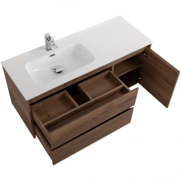 Тумба под раковину BelBagno Kraft KRAFT-1200-2C-1A-SO-RT-L 120 см L, подвесная, Rovere Tabacco