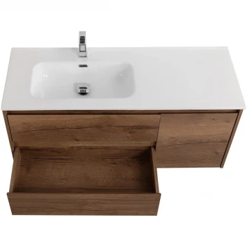 Тумба под раковину BelBagno Kraft KRAFT-1200-2C-1A-SO-RT-L 120 см L, подвесная, Rovere Tabacco