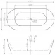 Акриловая ванна BelBagno BB306-1775 177,5x80,5 см, отдельностоящая, белый