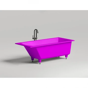 Ванна из литьевого мрамора Salini S-Stone Cascata Kit 104523MF 180x80 см, покраска по RAL матовый полностью
