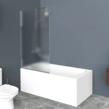 Шторка для ванны 85 см BelBagno UNO-V-1-85/150-P-Cr текстурное стекло