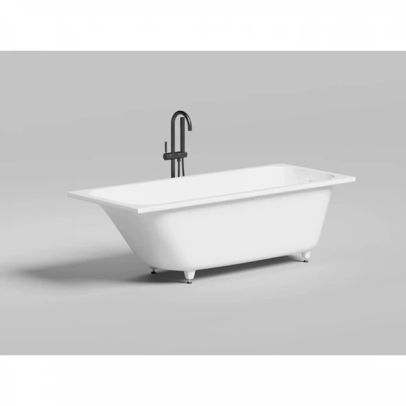 Ванна из литьевого мрамора Salini S-Sense Orlanda Kit 102111M 170x70 см, белый матовый