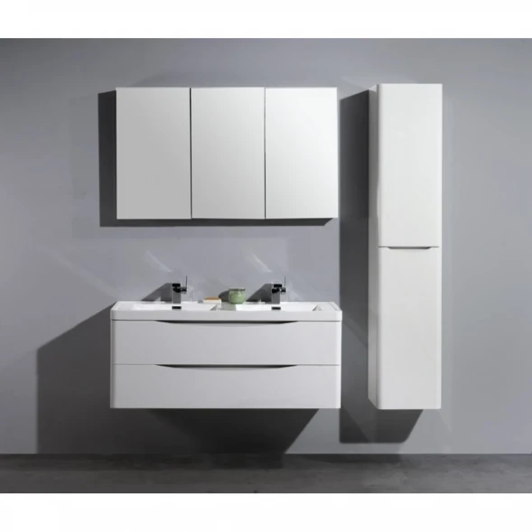 Тумба с раковиной белый глянец 120 см BelBagno Ancona-N ANCONA-N-1200-2C-SO-2-BL + EA-1200-2-LVB
