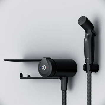 Гигиенический душ Am.Pm X-Joy TouchReel F0H85A822 со смесителем, черный матовый