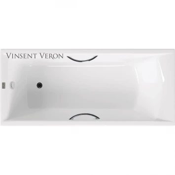 Ванна чугунная Vinsent Veron Devon VDV1757545H/E60327CH 175x75 см, с ручками, белый