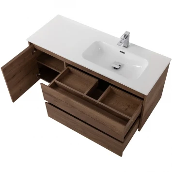 Тумба под раковину BelBagno Kraft KRAFT-1200-2C-1A-SO-RT-R 120 см R, подвесная, Rovere Tabacco