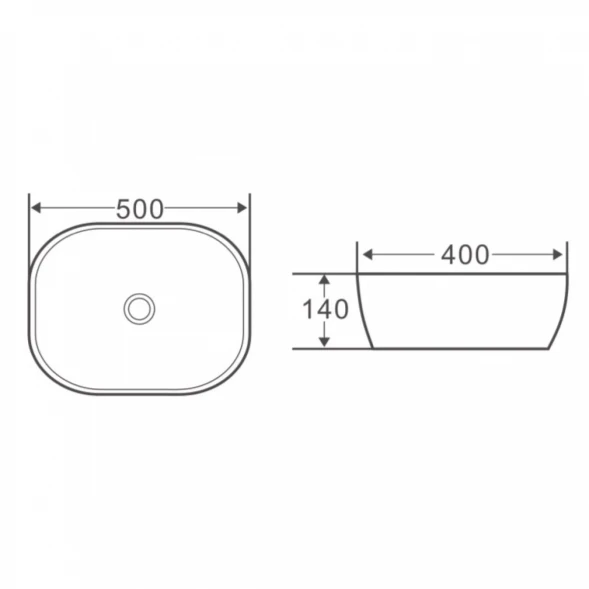 Раковина 50x40 см BelBagno BB1302-H301