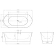 Акриловая ванна BelBagno BB306-1785 178,5x84 см, отдельностоящая, белый