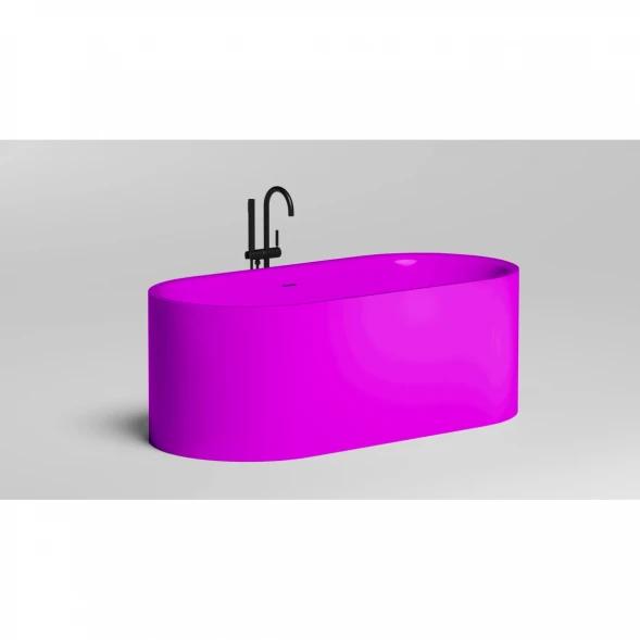 Ванна из литьевого мрамора Salini S-Sense Perla 1049101GF 170x80 см, отдельностоящая, покраска по RAL глянец полностью