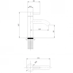 Смеситель для раковины Abber Wasser Kreis AF8110RG