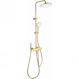 Душевая система Wonzon & Woghand The One WW-B3094-BG 255 мм, с термостатом, золотой матовый