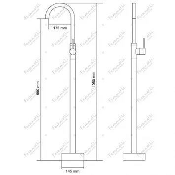 Смеситель напольный для раковины Feramolli Ele CL601