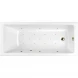 Акриловая гидромассажная ванна 169,5x75 см Whitecross Wave Slim 0111.170075.100.RELAX.BR