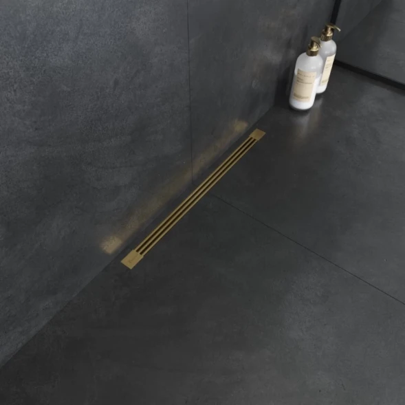 Душевой трап (лоток) Boheme B&amp;T Infinity 981-60-G 60 см, с решеткой, щелевой, золотой