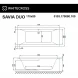 Акриловая ванна Whitecross Savia Duo 0103.170080.100.LINE.WH 170x80 см, с гидромассажем, белый