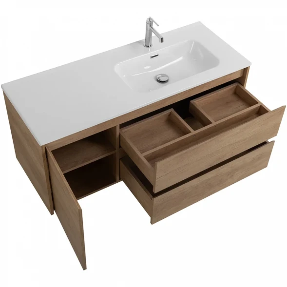 Тумба под раковину BelBagno Kraft KRAFT-1200-2C-1A-SO-RNN-R 120 см R, подвесная, Rovere Nebrasca Nature