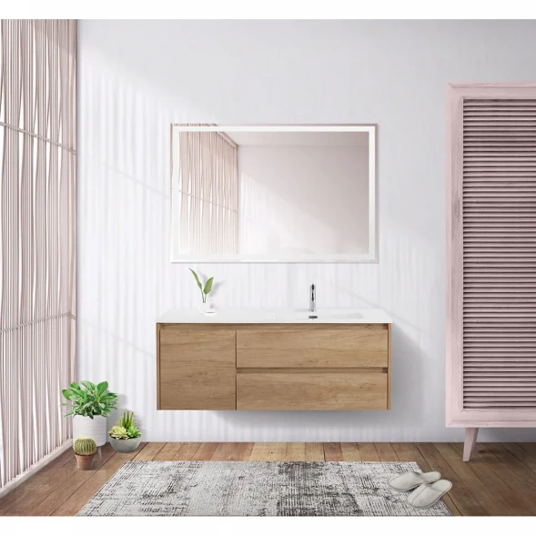 Тумба под раковину BelBagno Kraft KRAFT-1200-2C-1A-SO-RNN-R 120 см R, подвесная, Rovere Nebrasca Nature