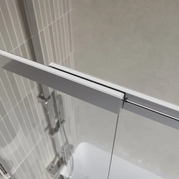 Шторка на ванну BelBagno Luce LUCE-VF-11-90/145-C-Cr 90 см, профиль хром, стекло прозрачное
