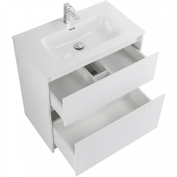 Тумба под раковину BelBagno Kraft KRAFT-800-2C-PIA-BO 80 см, напольная, Bianco Opaco
