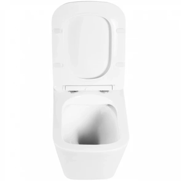 Унитаз подвесной BelBagno Due BB3103CHR/SC безободковый, с сиденьем микролифт, белый