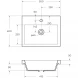 Раковина 50x40 см BelBagno Pietra Mini BB-500-PM-LVB