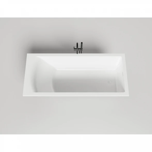 Ванна из литьевого мрамора Salini S-Sense Cascata Kit 104513G 180x80 см, белый глянец