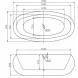 Акриловая ванна BelBagno BB18 180x90 см, отдельностоящая, белый