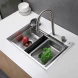 Смеситель для кухни Abber Wasser Kreis AF8114SP CoolStart, с выдвижным изливом, сатин