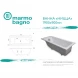 Ванна из литьевого мрамора Marmo Bagno Ницца MB-N190-90 190x90 см, белый