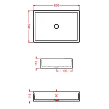 Раковина 55x38 см Artceram Scalino SCL002 05 00