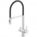 Смеситель для кухни AltroBagno Flusso AltroBagnoFlusso050201Ni с подключением к фильтру, гибким изливом, никель