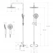 Душевая система Cezares Stylus STYLUS-CD-01 220 мм, со смесителем, хром