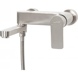 Смеситель для ванны Hansberge H4010NK с душевым гарнитуром, никель