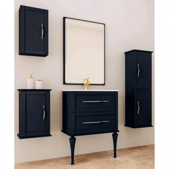 Зеркало Cezares Tiffany 45041 58,6x90 см, с LED-подсветкой, антизапотеванием, Nero Grafite