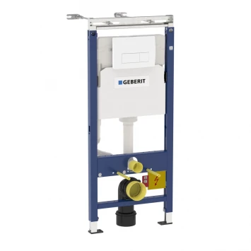 Инсталляция для унитаза Geberit Duofix Delta 51 458.125.11.1 с кнопкой смыва, альпийский белый