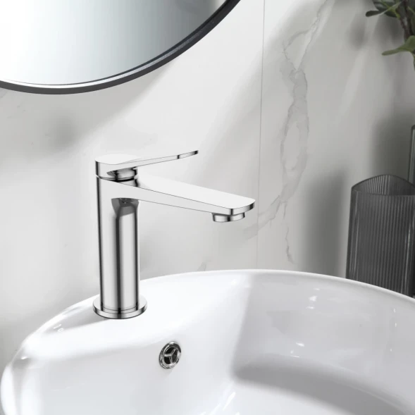 Смеситель для раковины BelBagno Unique UNIQUE-LVM-CRM-W0 без донного клапана, хром